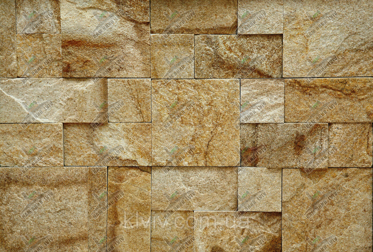 Плитка Сланець "Золоті Піски" KLVIV кладка 10х10/10×20/20×20