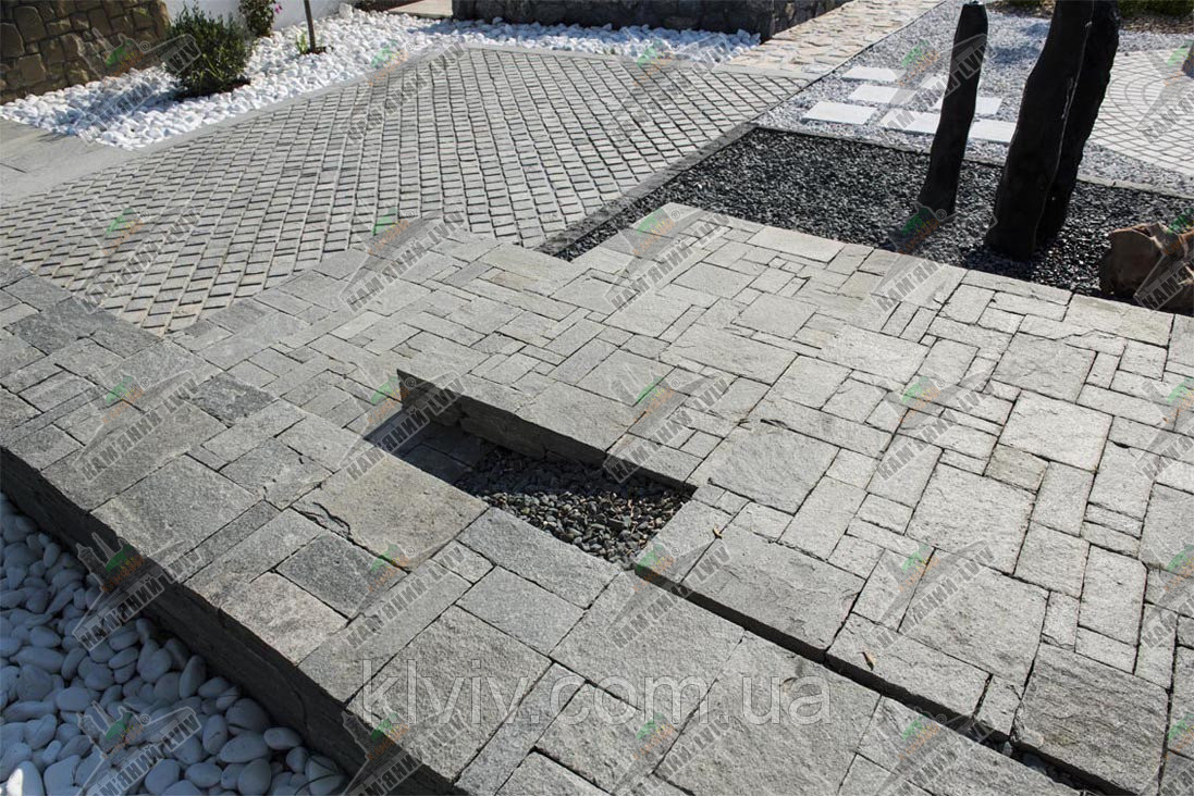 Плитка тротуарная и настенная модульная из кварцыта - сланца "KAYRAK SILVER" KLVIV Турция - фото 4 - id-p339453826