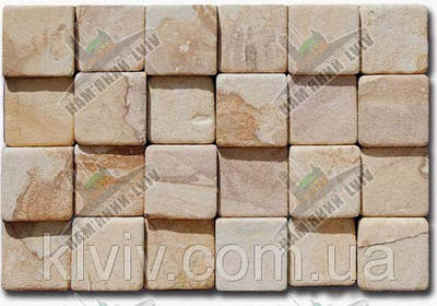 Мозаїка з іспанської пісковика "ROSA VIDAL" KLVIV 10х10см товщ.+-1см