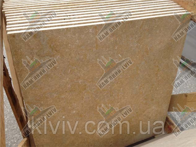 Плитка облицовочная резаная (полированная) из египетского мрамора "GALA CREAM" KLVIV 60x60см толщ.1,8 см - фото 4 - id-p356814387