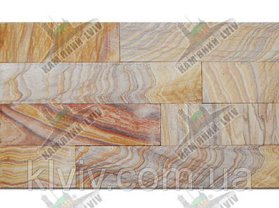 Плитка облицювальна шир. 10см. х L з індійського пісковика "Indian Wood" KLVIV