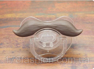 Соска пустушка вуса "Джентльмен" шоколадна, фото 1