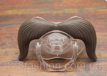 Соска пустушка вуса "Ковбой" шоколадна, фото 1