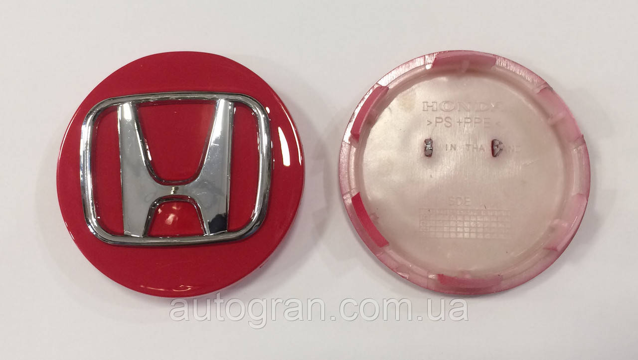 Заглушки ковпачки литих дисків Honda червоні