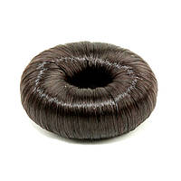 Подкладка-кольцо для создания прически "пучок" 5.5 см с синтетическими волосами шоколад
