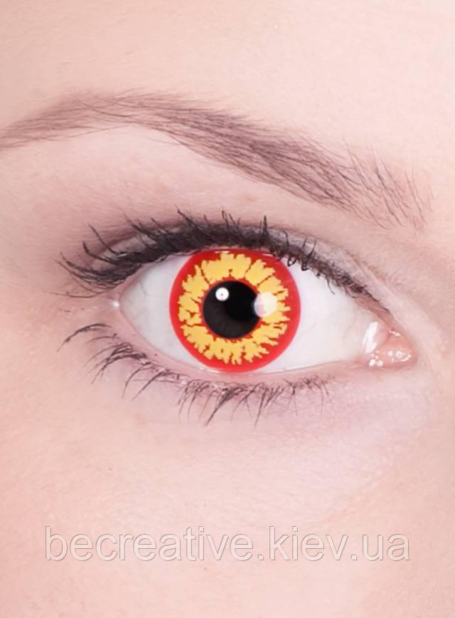 Вогняні декоративні контактні лінзи