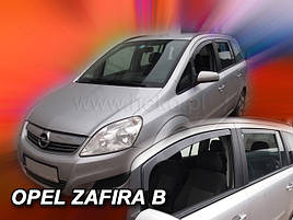 Дефлектори вікон (вітровики) Opel Zafira B 2005-2012 5D (вставні, 4шт) (Heko)