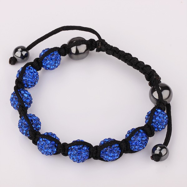 Браслет Shamballa Swarovski Синий - фото 2 - id-p20260169