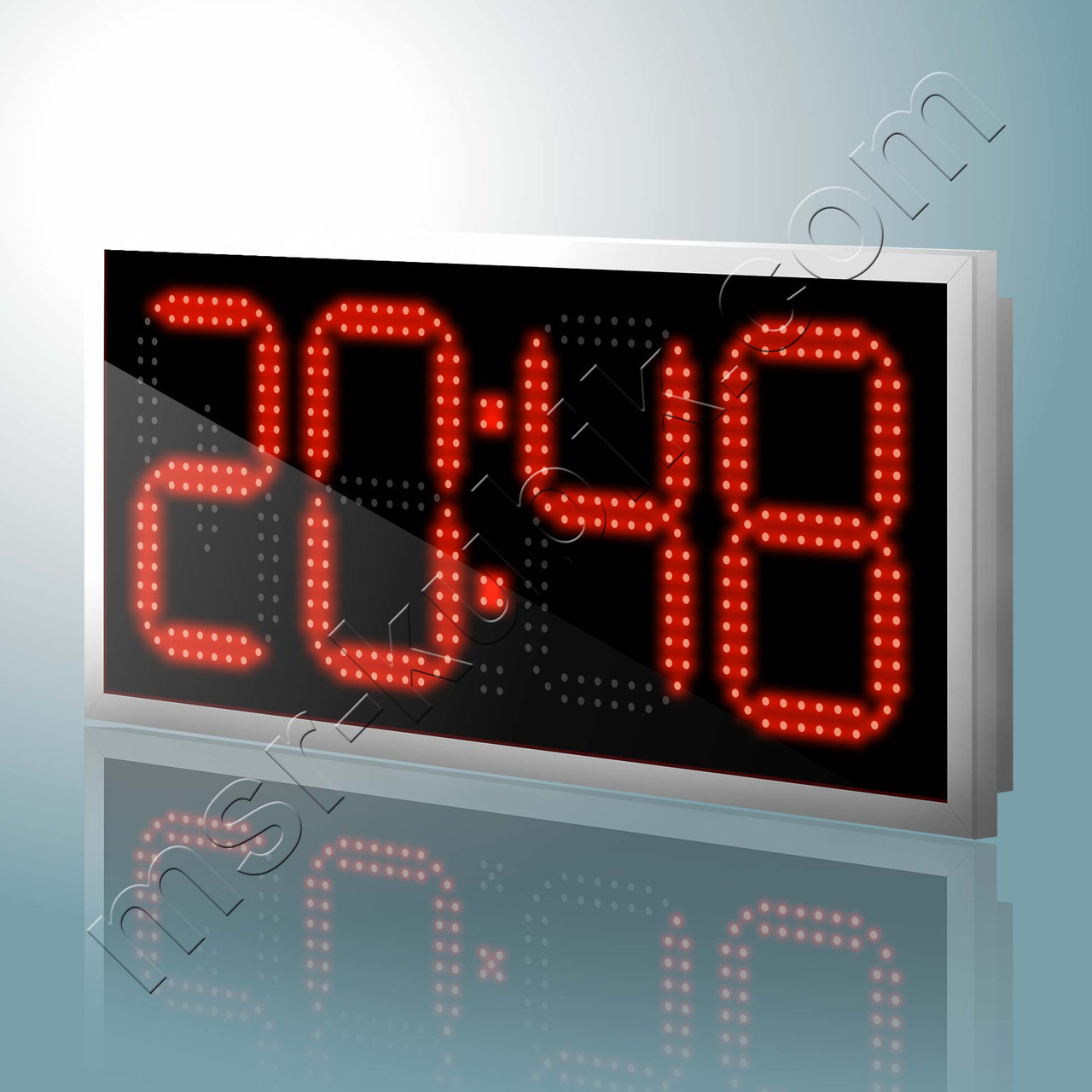 Світлодіодні годинник з термометром 750х350 мм