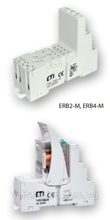 Промежуточное реле под цоколь ERM4-230AC 4p (6А, АС1, 4 контакта) - фото 5 - id-p53396254