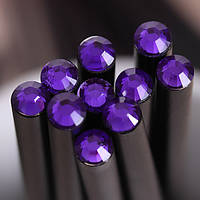 Оригинальный и модный простой карандаш черного цвета с фиолетовым кристаллом