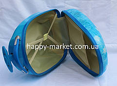 Дитячі валізи овальні пластикові стандарт Josef Otten Холодне серце блакитні 0483-2\0378-2, фото 4