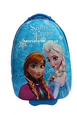 Дитячі валізи овальні пластикові стандарт Josef Otten Холодне серце блакитні 0483-2\0378-2, фото 5