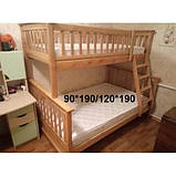 Двоярусні дитячі ліжка зі сходами та ящиками для зберігання «Жасмин», фото 3