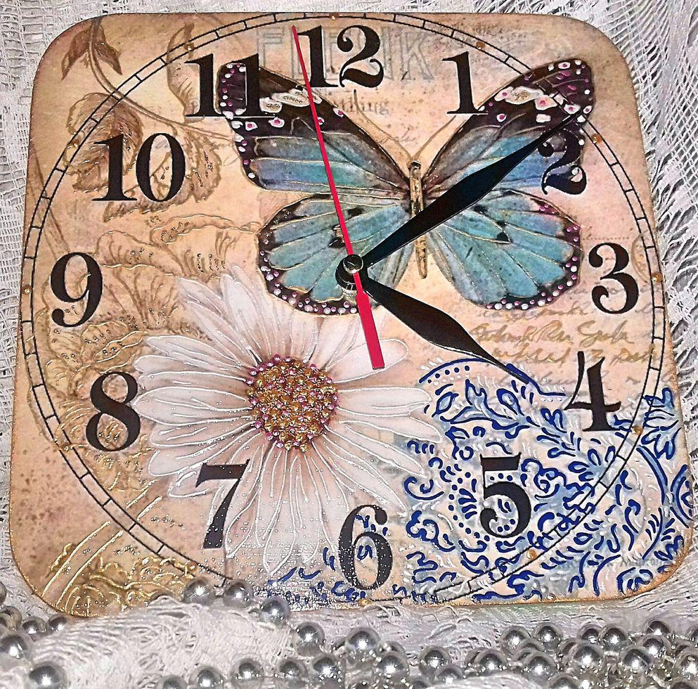 Годинник на стіну / Настінний годинник інтер'єрний декоративний кварцовий Метелик