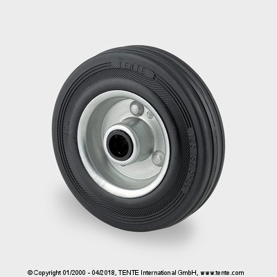 Промислове колесо з чорної гуми DVR200X50-20, Ø 200 мм