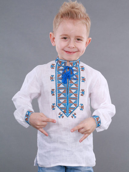 Вишиванка для хлопчика Полуботок р.116 льон 100%