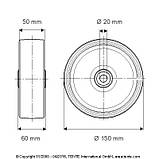 Більш вантажні колеса FTP 150X50-20, Ø 150 мм, фото 2