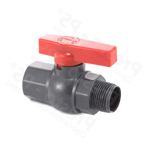Кран кульовий пластиковий 1д різь ВР-НР, фото 1