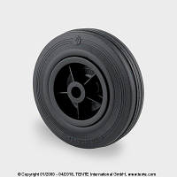 Промышленное колесо из черной резины PVO 125X37-12, Ø 125 мм