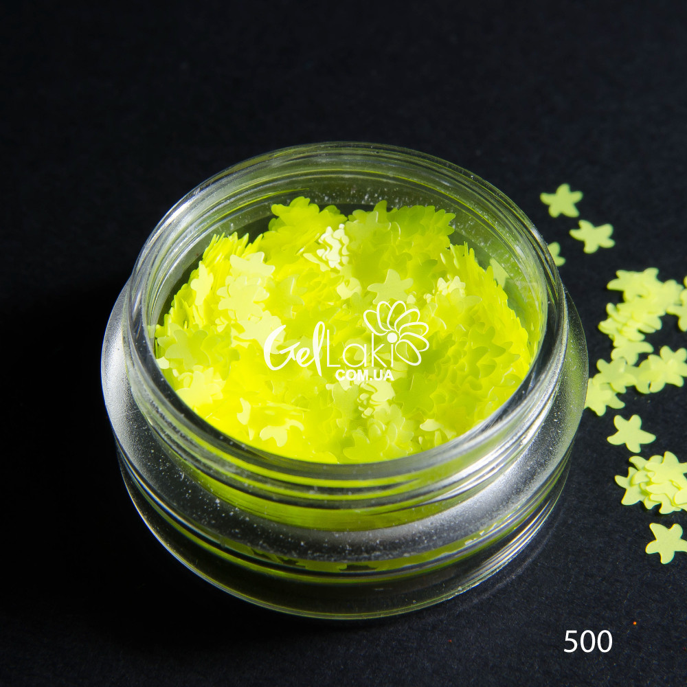 Каміфубіки (морські зірки) для дизайну нігтів (салатовий), 500