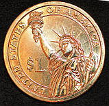 Монета США 1 долар 2008 р. 6-й Президент Джон Кугінсі Адамс, фото 3