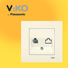 Розетка комп'ютерна одинарна (RJ45, Cat5e) VIKO Karre Крем