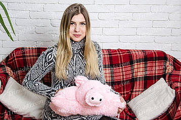 Іграшка-подушка трансформер Свинка 43 см М'яка плюшева іграшка Іграшка-подушка на подарунок