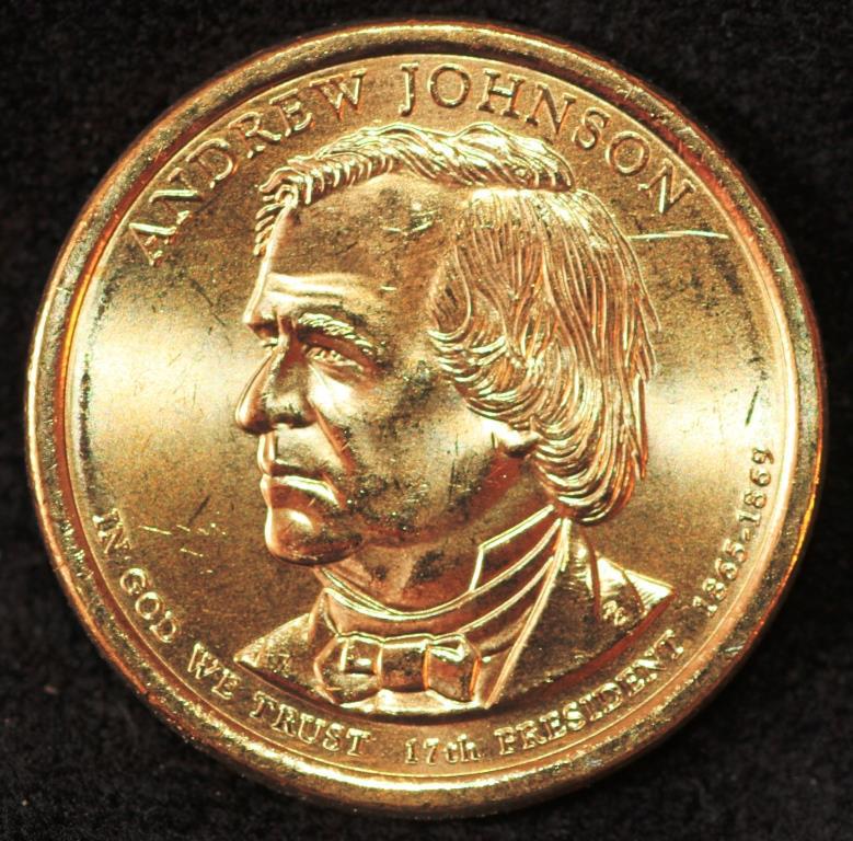 Монета США 1 долар 2011 р. 17-й президент Ендрю диван