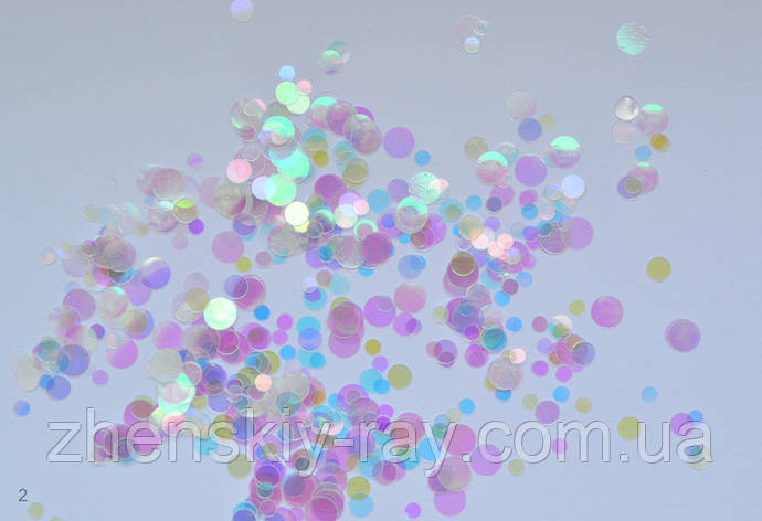 Каміфубіки для нігтів прозорі голографічні, фото 1