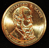 Монета США 1 долар 2011 р. Резерфорд Берчард Хейз -19