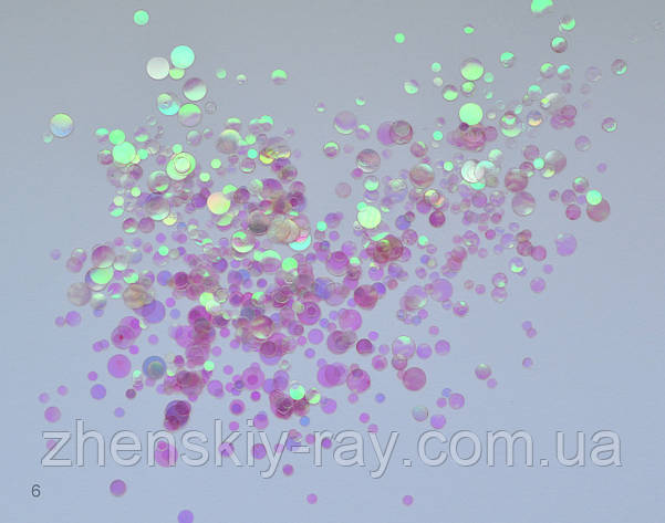 Каміфубіки для нігтів прозорі голографічні, фото 1