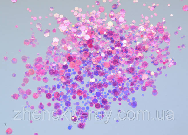 Каміфубіки для нігтів прозорі голографічні, фото 1