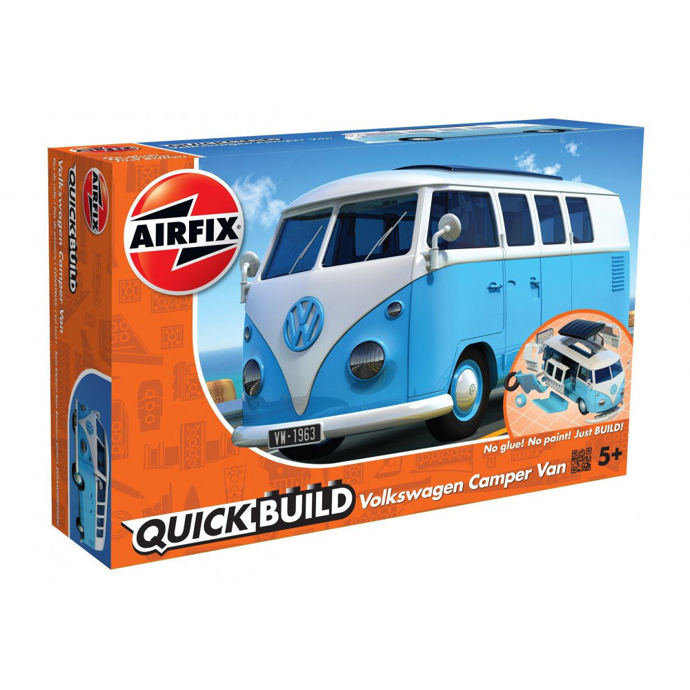 VW CAMPER VAN BLUE (ЗБІРКА БЕЗ КЛЕЮ). AIRFIX J6024
