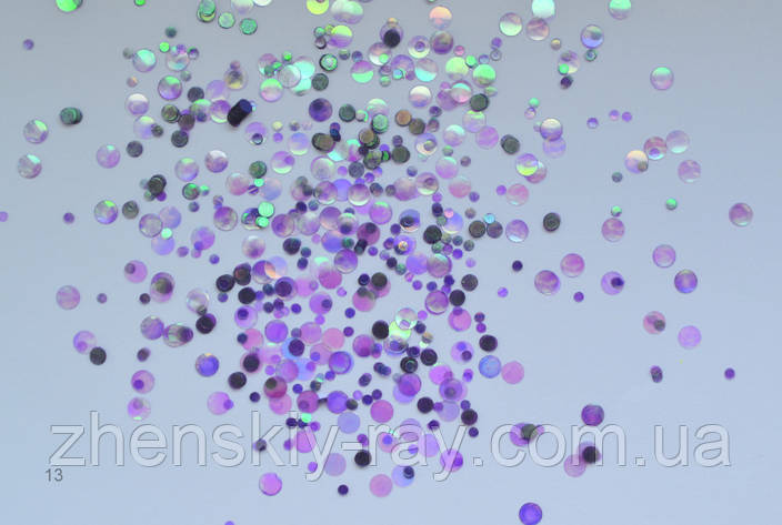 Каміфубіки для нігтів прозорі голографічні, фото 1