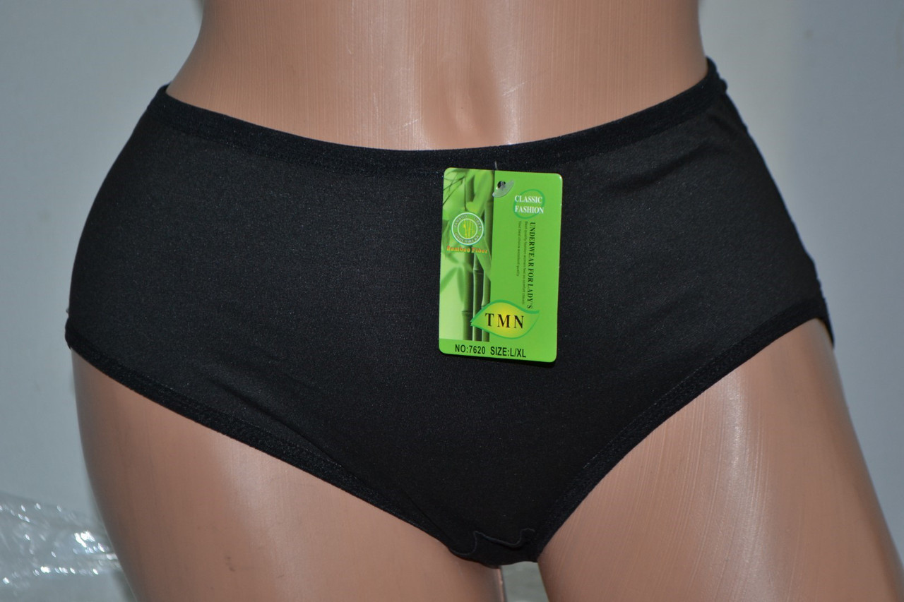 Трусики бамбук TMN Чорний Білий Бежевий, фото 1