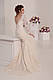 Весільна сукня мереживна Русалка з рукавами, фото 2