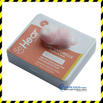 Натуральні воскові беруші SoHear comfort (8 пар), Франція.