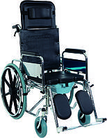 Коляска інвалідна багатофункціональна із санітарним обладнанням Heaco Golfi-G124