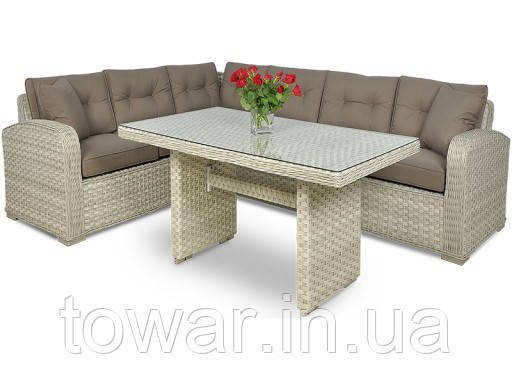 Садовий кутовий комплект MALIBU Melange White