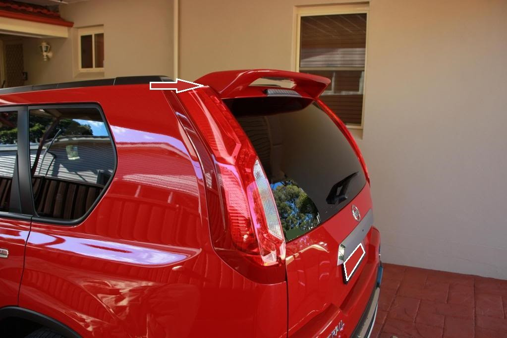 Спойлер на багажник Nissan X-trail T31 (скловолокно)