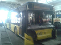 Замена лобового стекла на троллейбусе ЛАЗ E183, ElectroLAZ-12 16