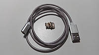 Tigran Club Манитный кабель USB 3 в 1 (Micro-USB/ USB Type-C/Lightning) Silver
