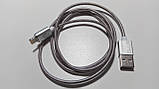 Tigran Club Манітний кабель USB 3 в 1 (Micro-USB/USB Type-C/Lightning) Silver (Гарантія 12 міс.), фото 4
