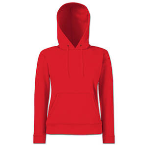 Толстовка жіноча з капюшоном однотонна. Червона