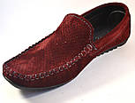 Мокасини чоловічі перфоровані літні бордові взуття колір марсала Rosso Avangard Guerin M4 Perf Bordeaux, фото 3