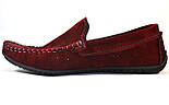 Мокасини чоловічі перфоровані літні бордові взуття колір марсала Rosso Avangard Guerin M4 Perf Bordeaux, фото 5