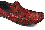 Мокасини чоловічі перфоровані літні бордові взуття колір марсала Rosso Avangard Guerin M4 Perf Bordeaux, фото 6