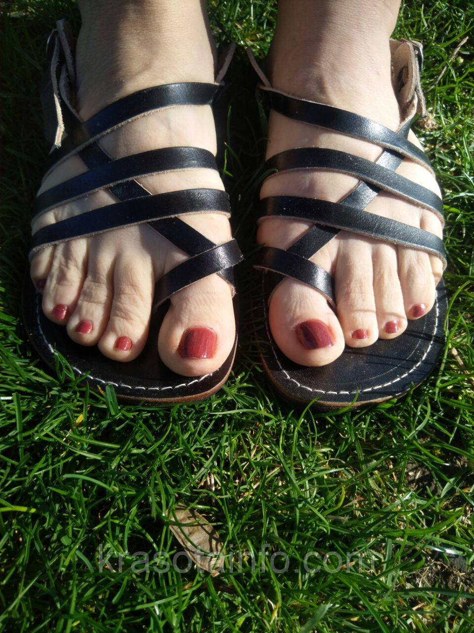 Сандалії шкіряні жіночі. Розмір 39 (25,5 см)  Босоніжки, сандалі шкіра