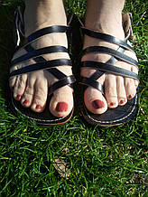 Сандалії шкіряні жіночі. Розмір 39 (25,5 см)  Босоніжки, сандалі шкіра